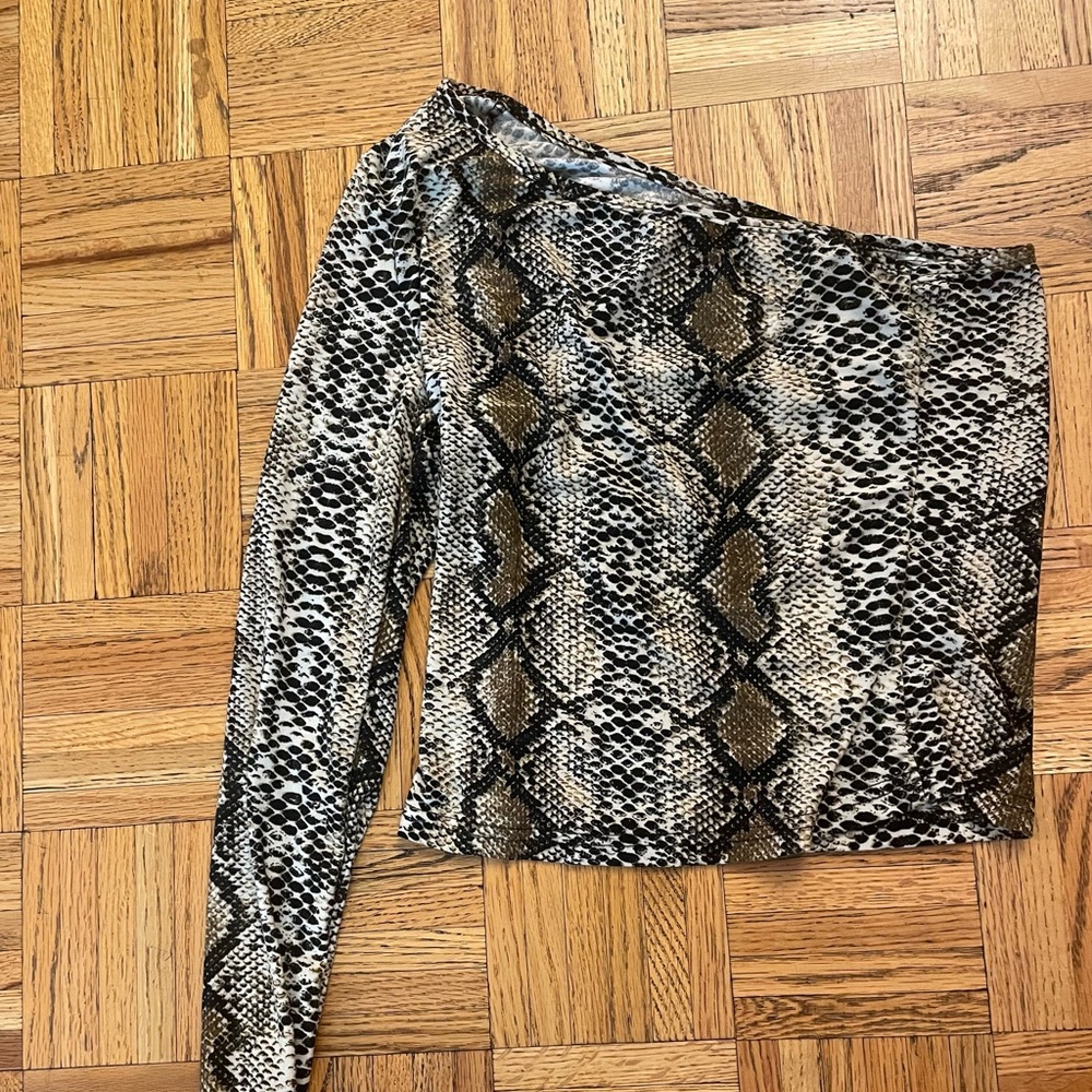 Shein snakeskin shirt size S